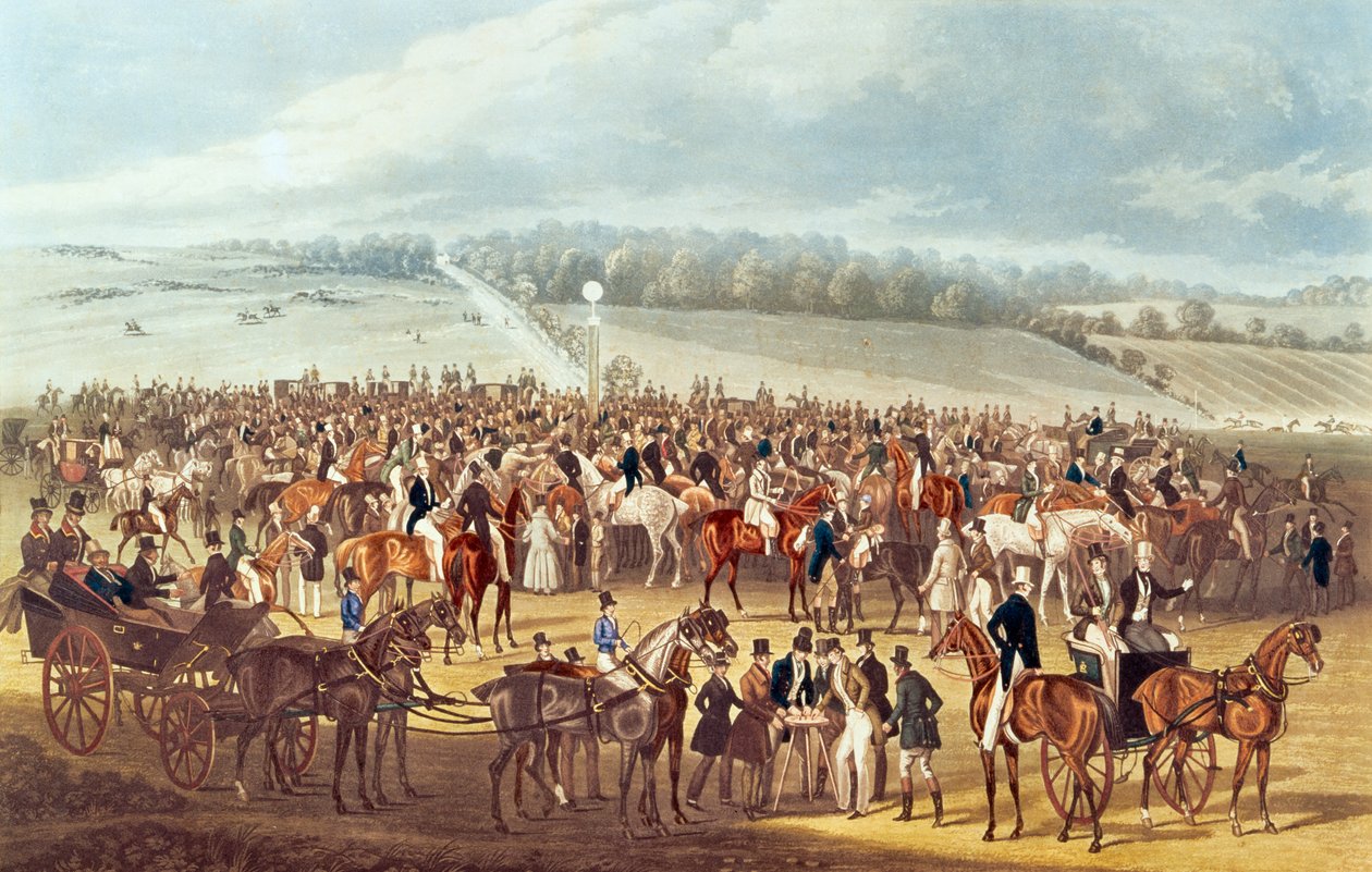 The Betting Post, Epsom, 1830 av James Pollard