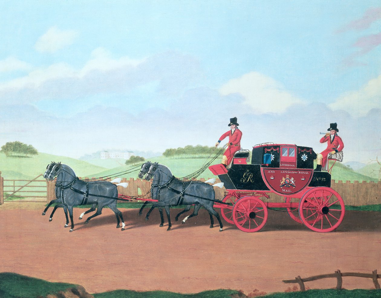 Liverpool och London Royal Mail Coach, 1812 av James Pollard