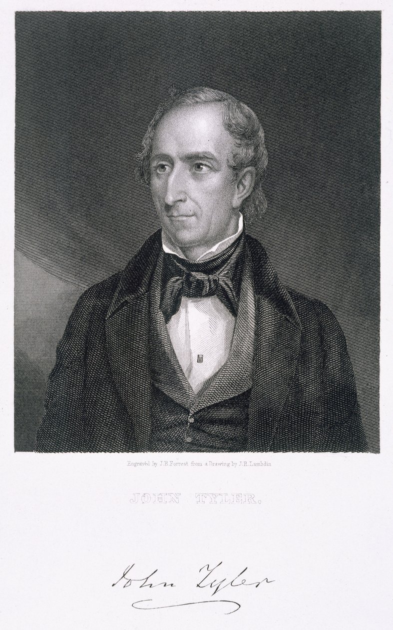 John Tyler, graverad av John B. Forrest (1814-70) av James Reid Lambdin