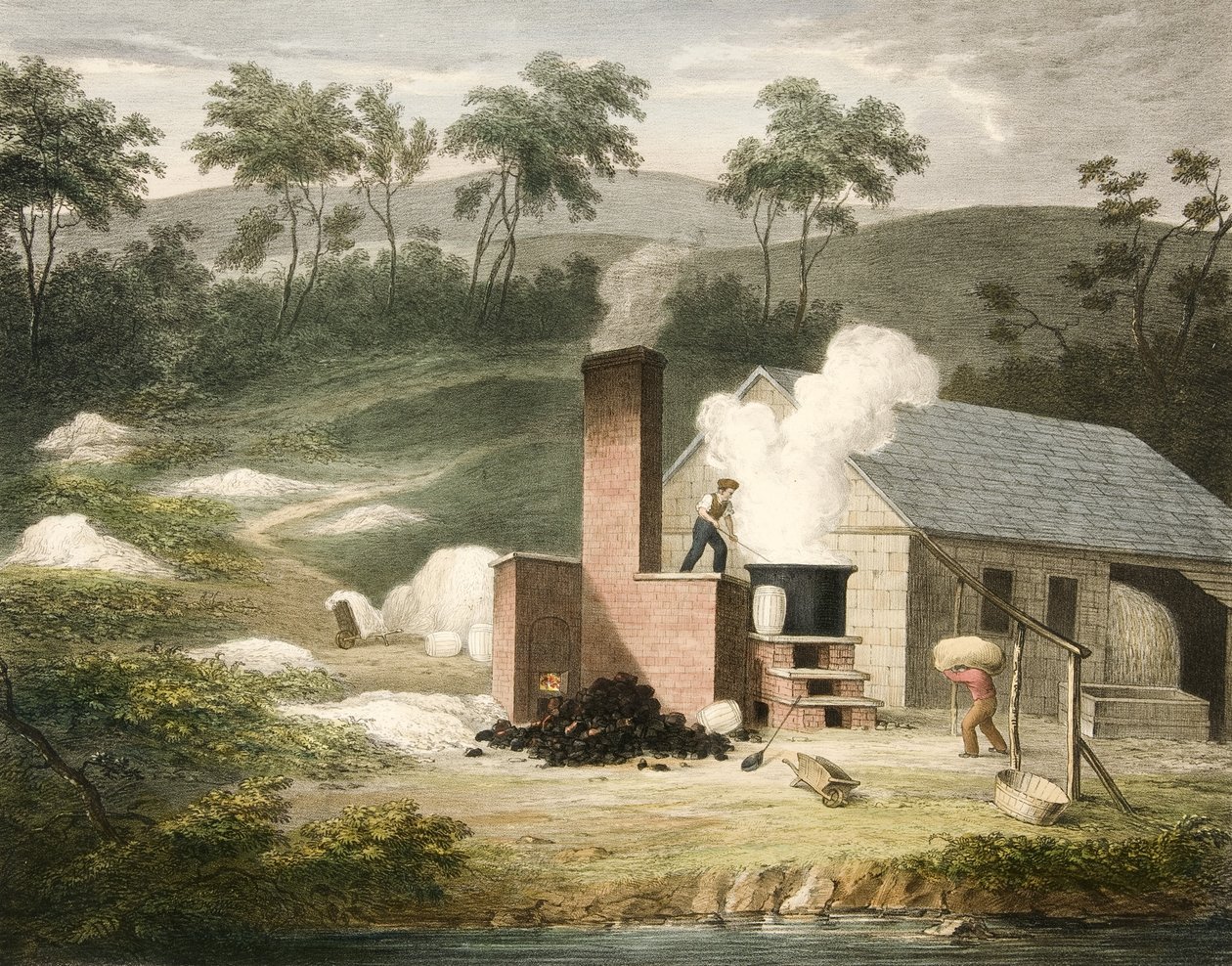 Bleaching, Progress of Cotton nr 7, pub. 1840 av James Richard Barfoot