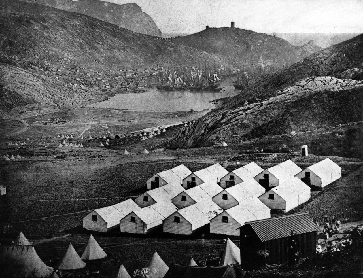 Den brittiska arméns läger vid Balaclava, 1855 av James Robertson