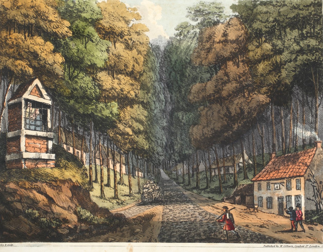 Ingång till Foret de Soigne, där de två vägarna från Bryssel möts av James Rouse