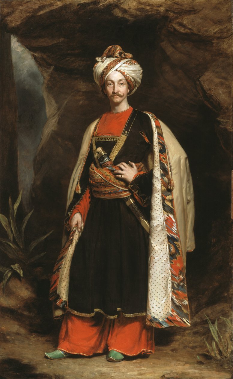 Kapten Colin Mackenzie i afghansk klädsel, ca 1842 av James Sant