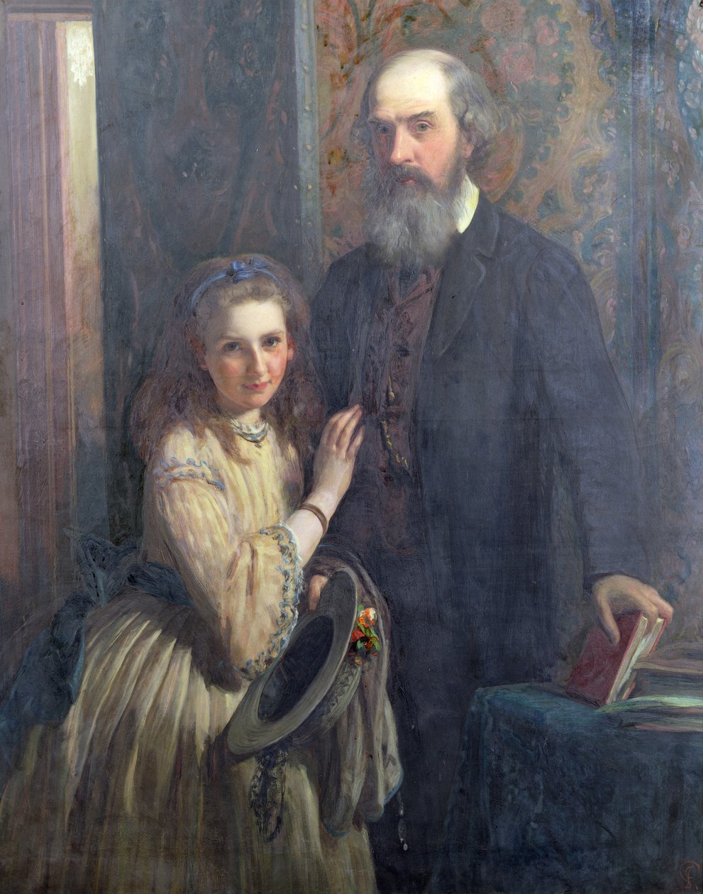Sir William FitzHerbert med sin dotter, Ida, 1862 av James Sant
