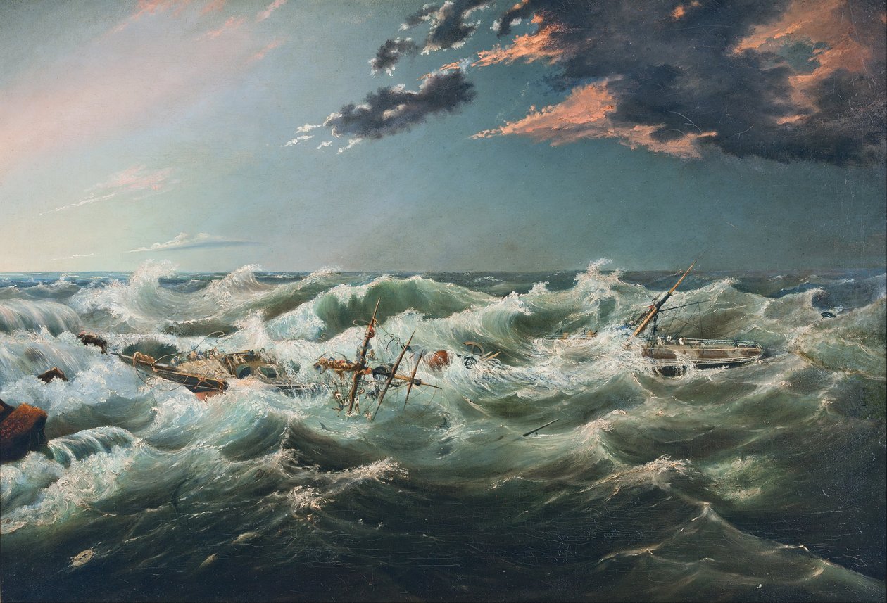 Admella förstörde, Cape Banks, 6 augusti 1859 av James Shaw