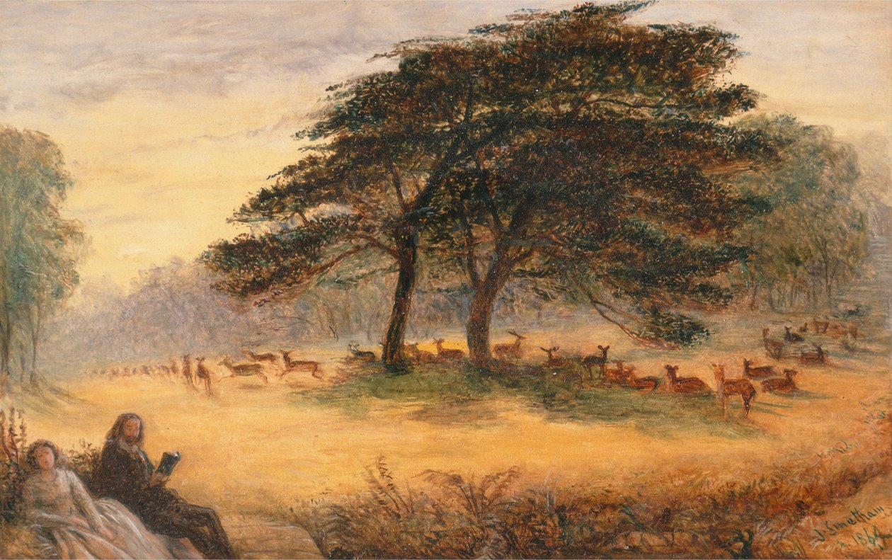 Älskare i Richmond Park (Windsor Park) av James Smetham