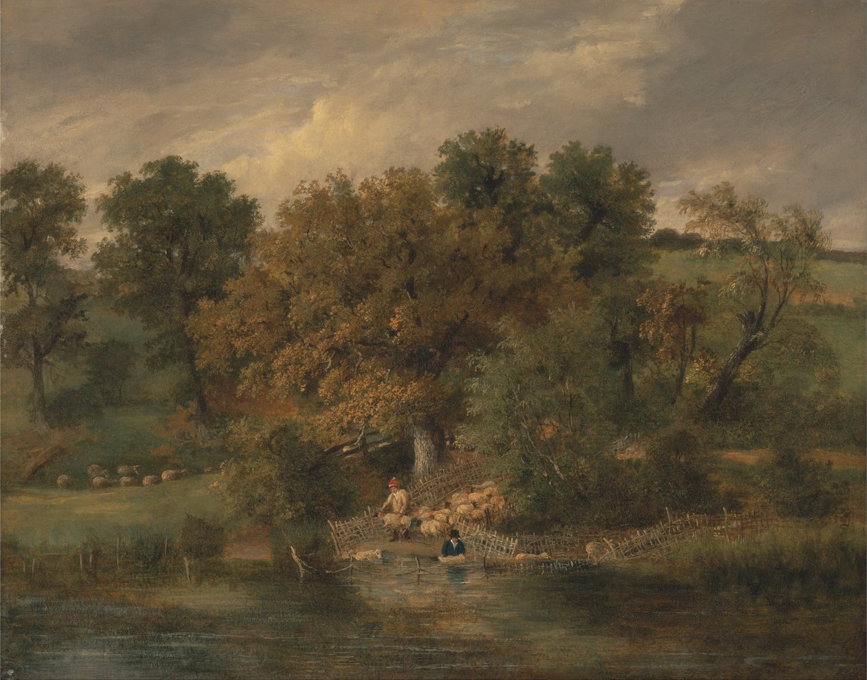 Fårtvätt på Postwick Grove, Norwich av James Stark
