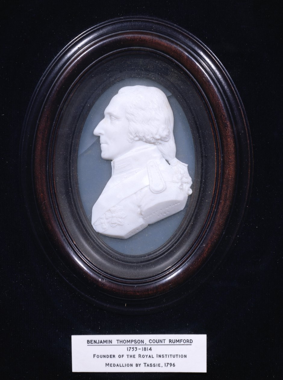 Medaljong föreställande Benjamin Thompson, greve Rumford (1753-1814), 1796 av James Tassie