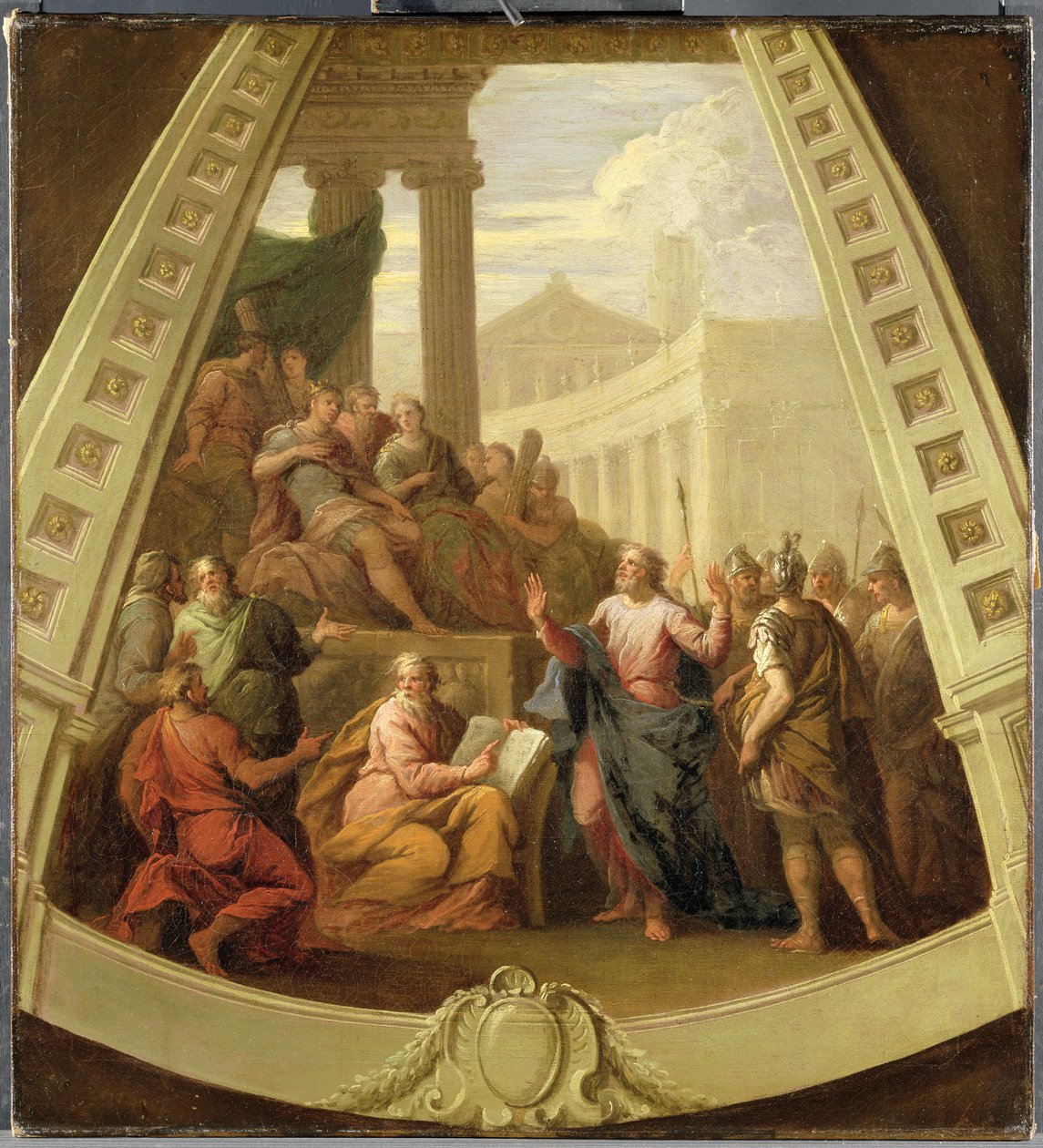 Sankt Paulus inför Agrippa, ca 1710 av James Thornhill