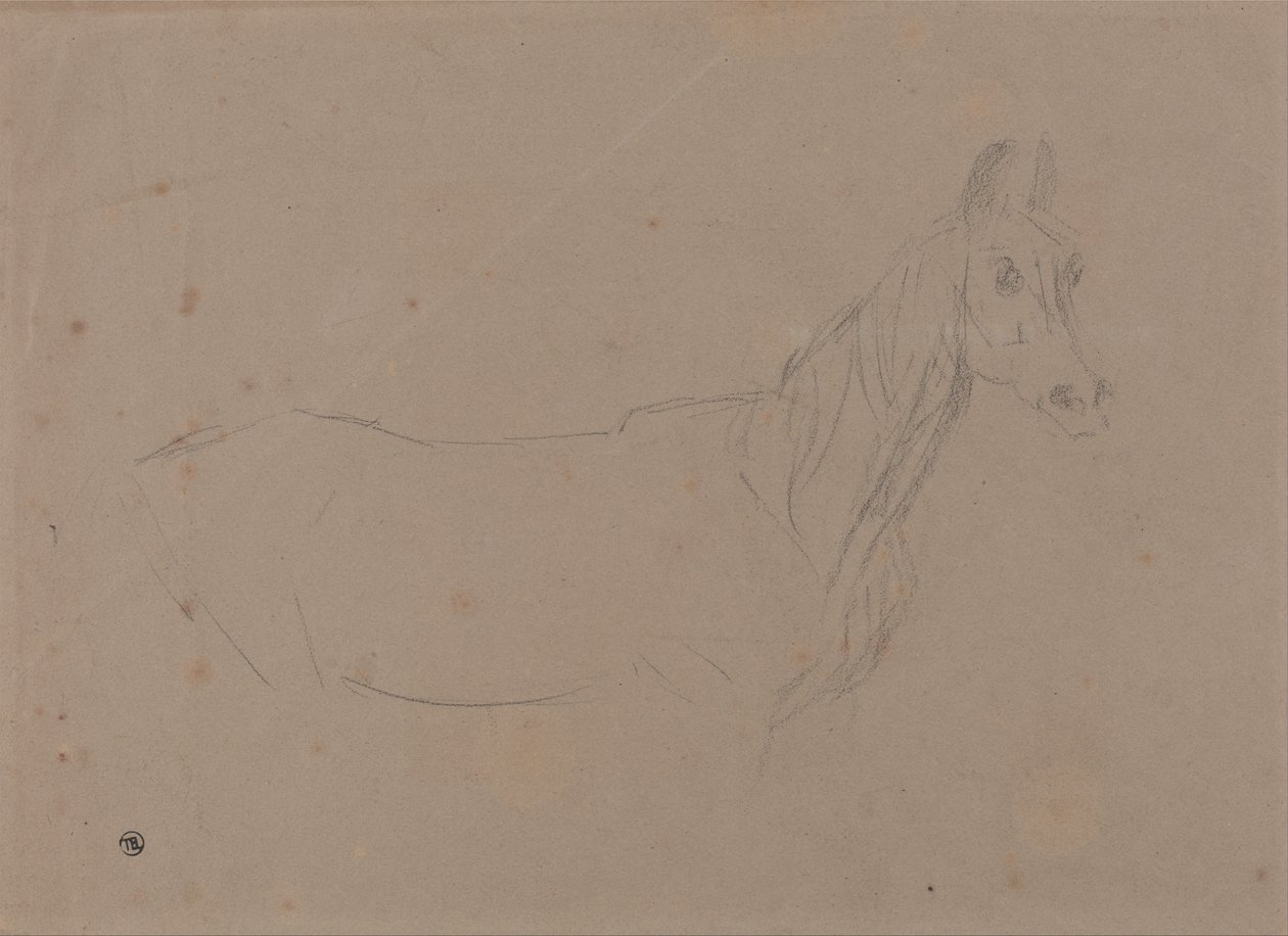 Ett sto, möjligen en studie för LAmour de Cheval, daterad 1827, i Tate Gallery av James Ward