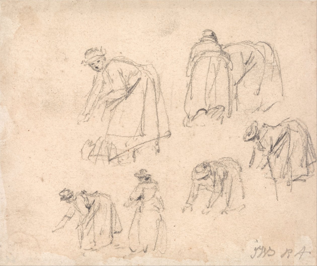 Figurstudier- kvinnor som arbetar av James Ward