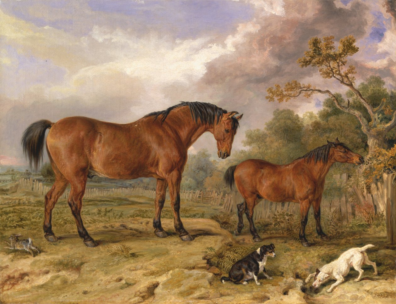 Porträtt av Reformer, Blucher, Tory and Crib, egenskapen till Rowland Alston, Esq., M.P. av James Ward