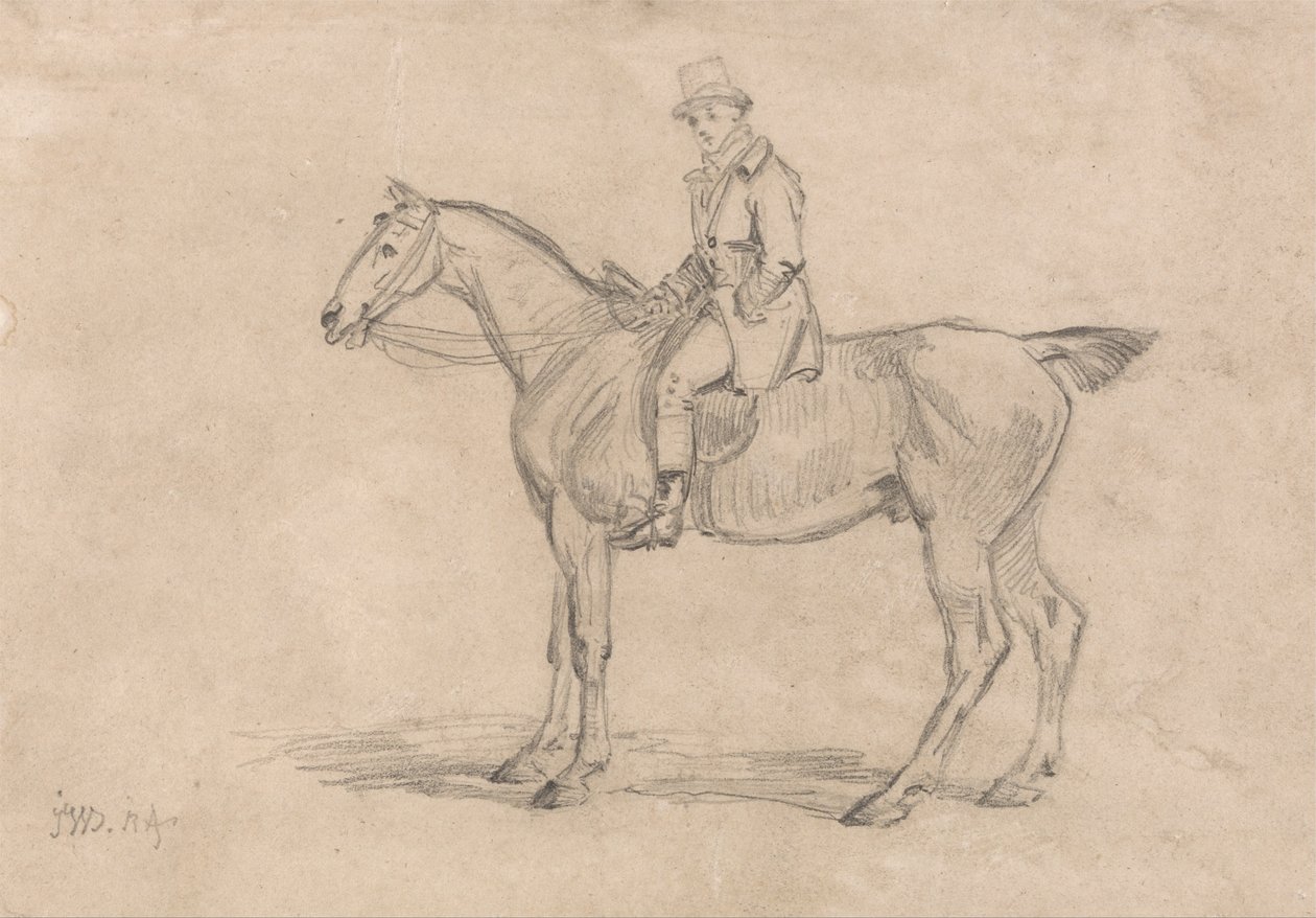 Ralph John Lambton on His Hunter, Undertaker av James Ward