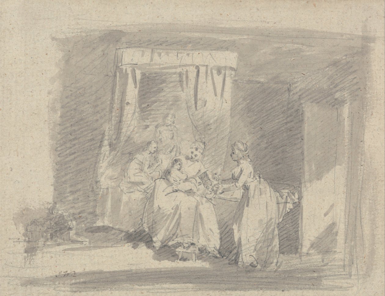 Study for The Mothers Bribe, or The Temptation to be Washed av James Ward