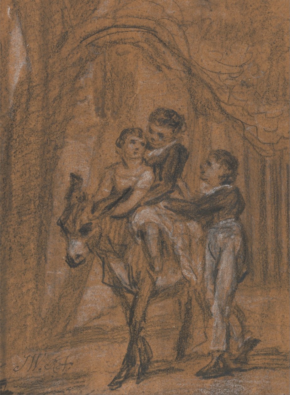 Studera för oljemålningen Theophilus Levitts barn, Esquire. av James Ward