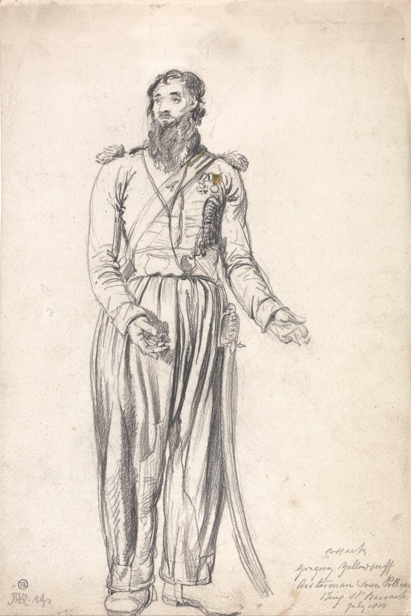 Kosacken, Gregory Yelloserf, juli 1814 av James Ward