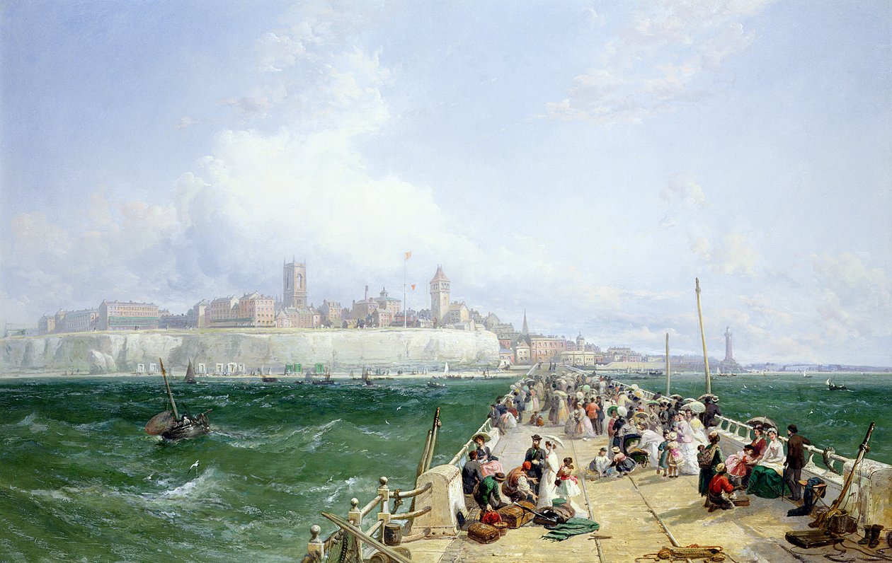 En utsikt över Margate från piren, 1868 av James Webb