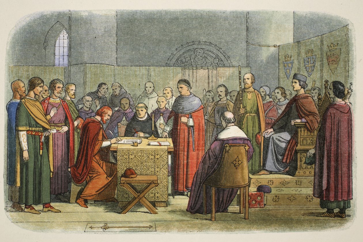 Edward erkänd som suzerain av Skottland, 1290, från A Chronicle of England BC 55 till AD 1485, pub. London, 1863 av James William Edmund Doyle