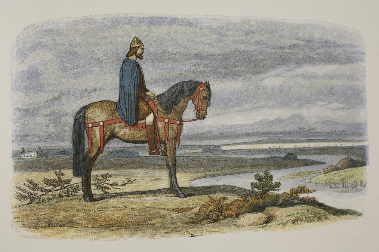 Kung Alfred planerar erövrandet av den danska flottan, 892 e.Kr., från A Chronicle of England BC 55 to AD 1485, pub. London, 1863 av James William Edmund Doyle
