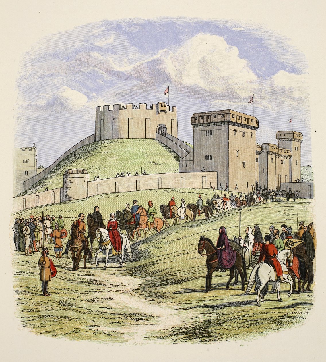 Matilda är tillåten att dra sig tillbaka från Arundel, från A Chronicle of England BC 55 till AD 1485, pub. London, 1863 av James William Edmund Doyle