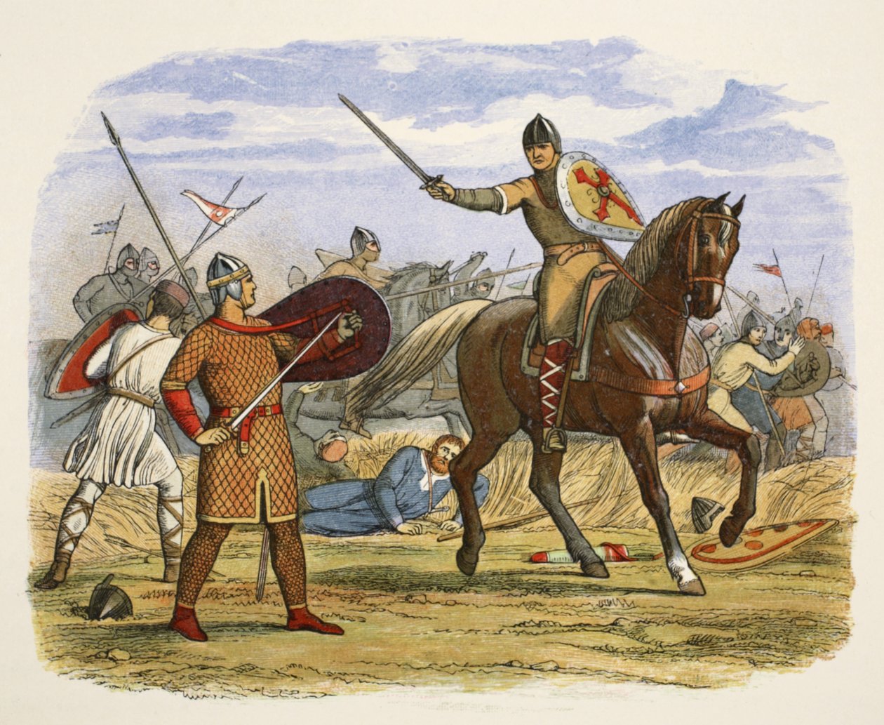 Robert togs till fånga av kontoristen Baudri, från A Chronicle of England BC 55 to AD 1485, publicerad av A Chronicle of England BC 55 to AD 1485. London, 1863 av James William Edmund Doyle