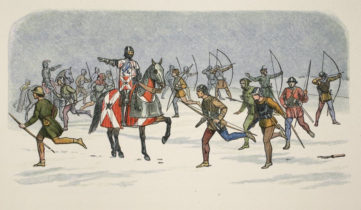 Lista över Lord Fauconberg i Towton, 29 mars 1461, från A Chronicle of England f.Kr. 55 till AD 1485, pub. London, 1863 av James William Edmund Doyle
