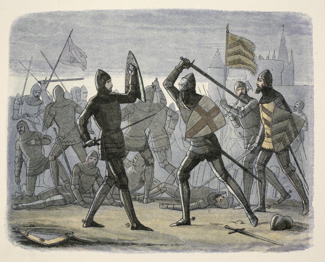 Lättnaden av Calais, från A Chronicle of England BC 55 till AD 1485, pub. London, 1863 av James William Edmund Doyle