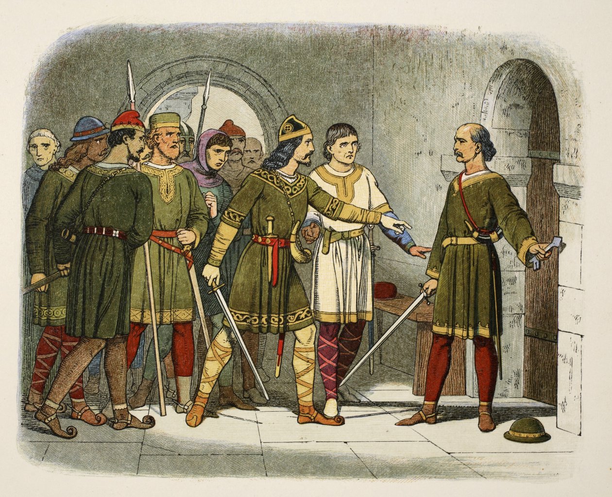 William de Breteuil försvarar statskassan, från A Chronicle of England BC 55 to AD 1485, pub. London, 1863 av James William Edmund Doyle