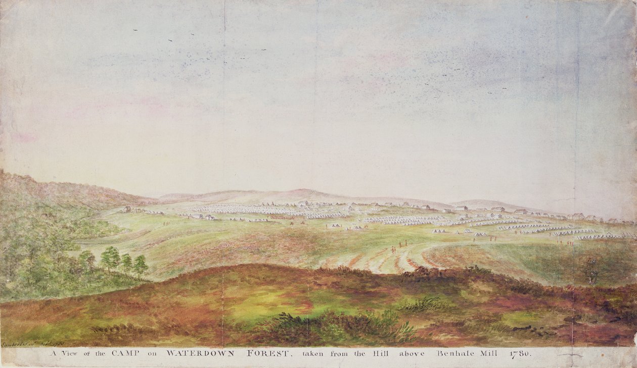 Utsikt över lägret på Waterdown Forest, 1780 av James the Younger Lambert