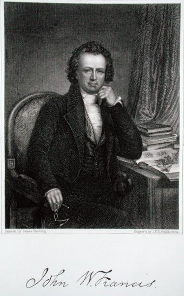 John W. Francis (1778-1861), graverad av John Francis Eugene Prud