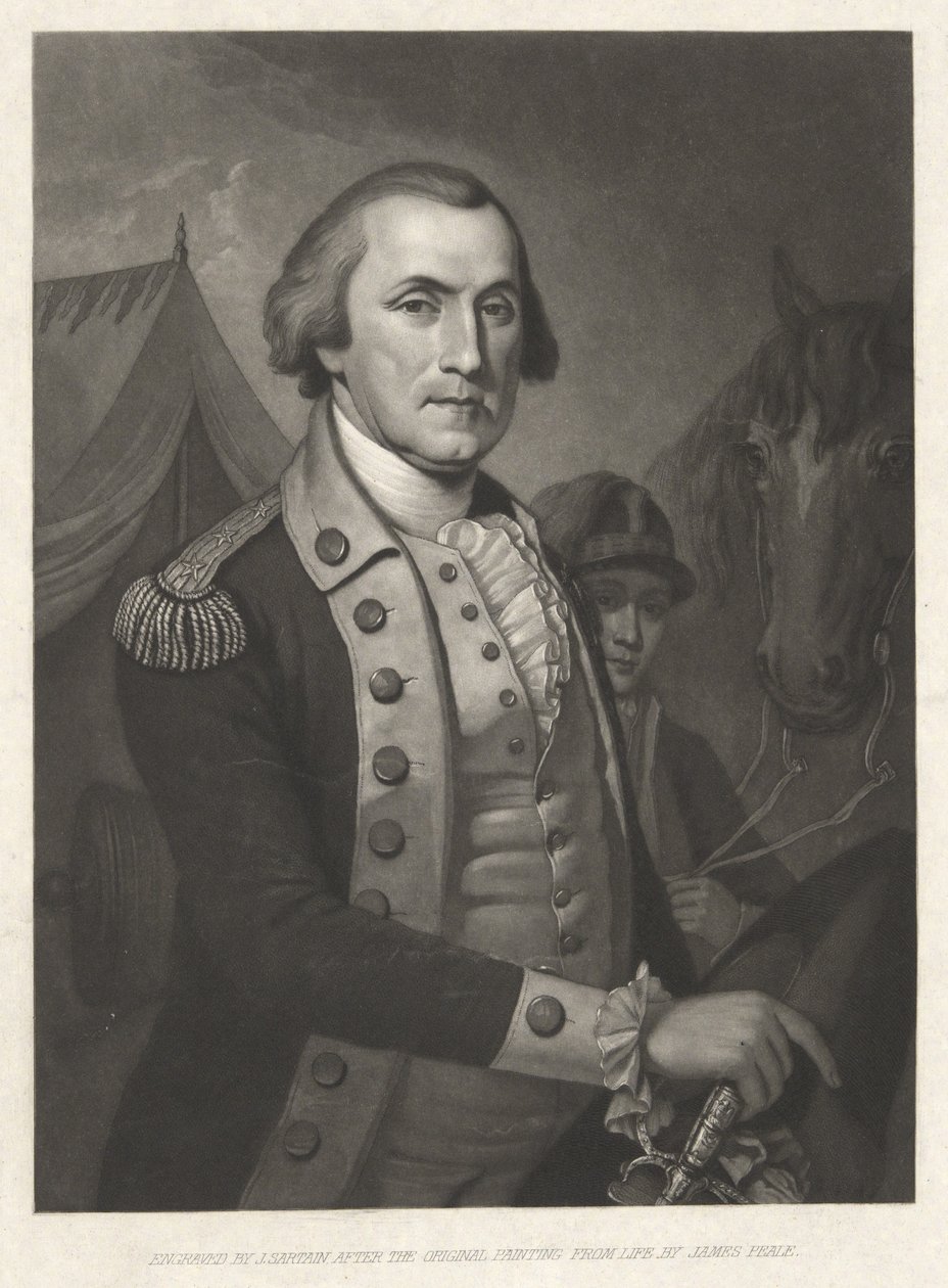 George Washington, pub. 1850 (gravyr) av James (after) Peale