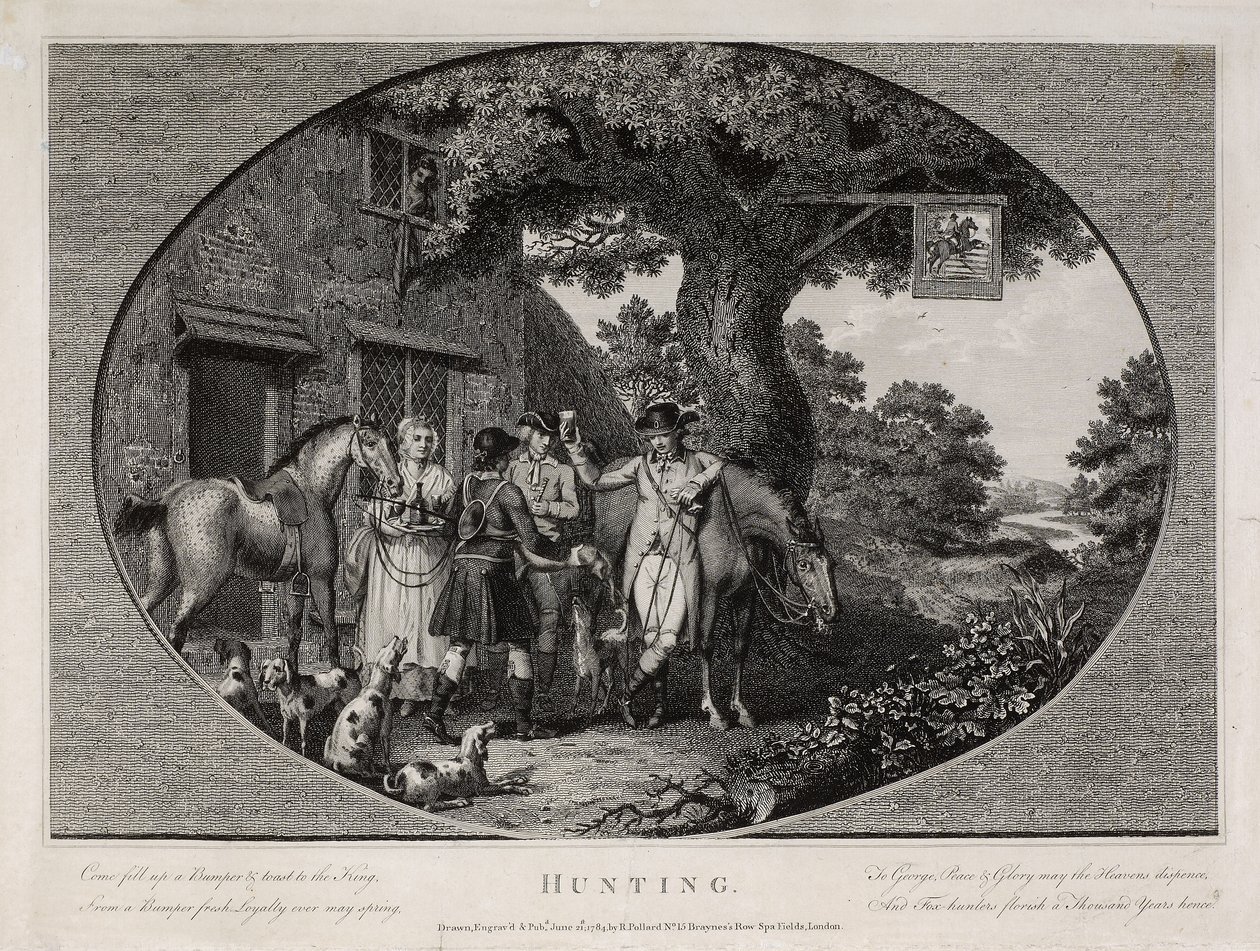 Jakt, graverad av Robert Pollard (1755-1838) av James (after) Pollard