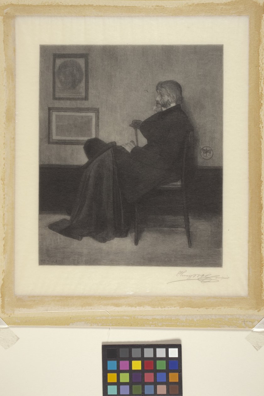 Thomas Carlyle (trägravyr) av James Abbott McNeill (attr.to) Whistler