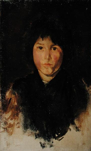 Ett korsikanskt barn (olja på duk) av James Abbott McNeill Whistler