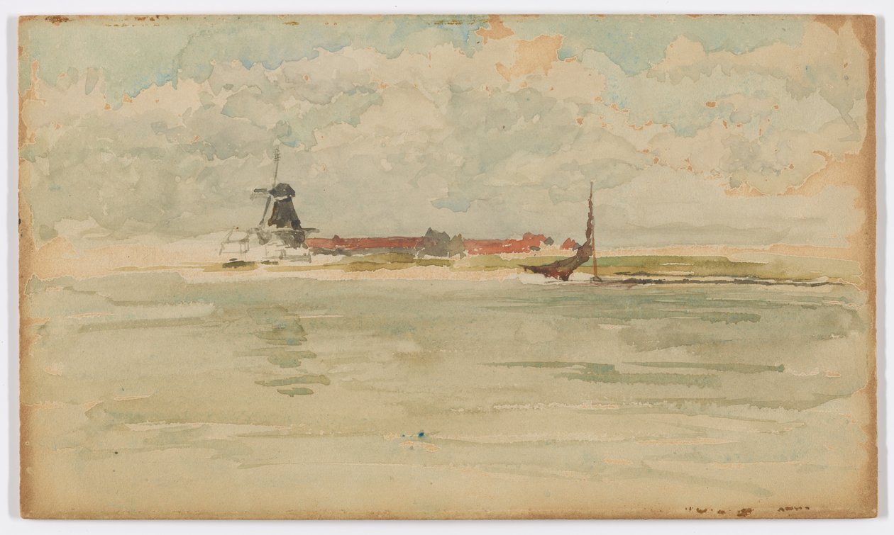 En liten röd anteckning-Dordrecht av James Abbott McNeill Whistler