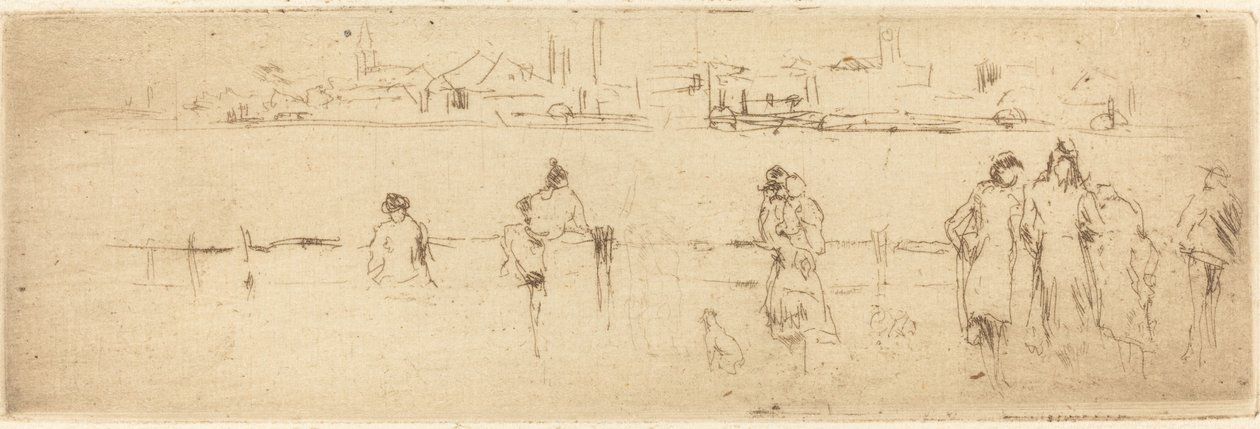 En skiss på banvallen. av James Abbott McNeill Whistler