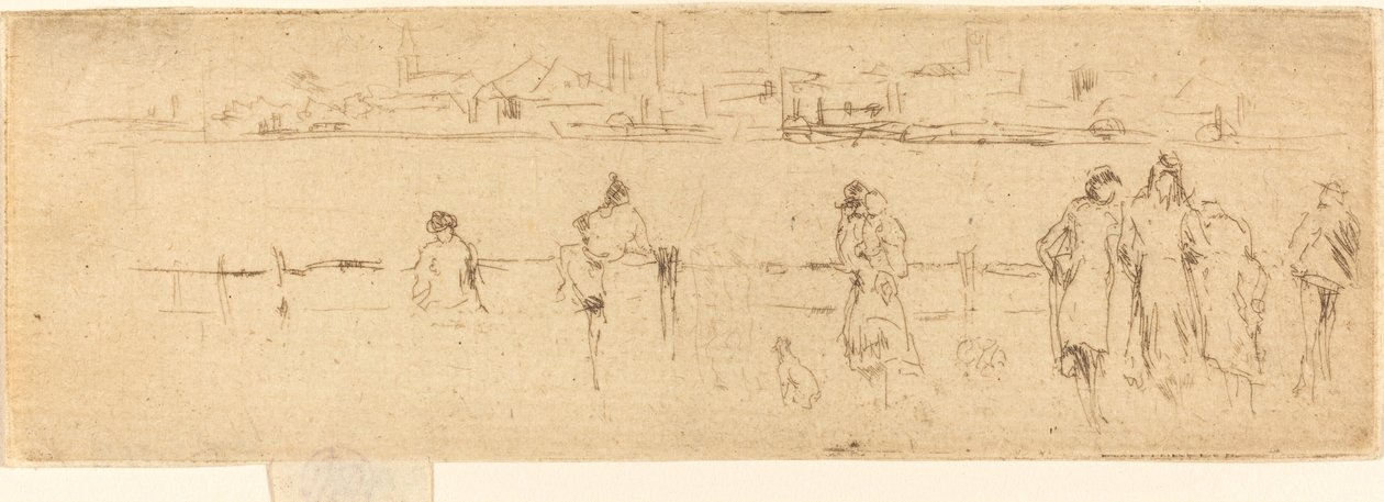En skiss på banvallen, ca. 18841886. av James Abbott McNeill Whistler