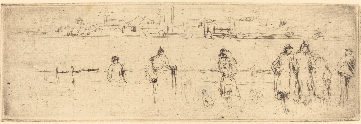 En skiss på banvallen, ca. 18841886. av James Abbott McNeill Whistler