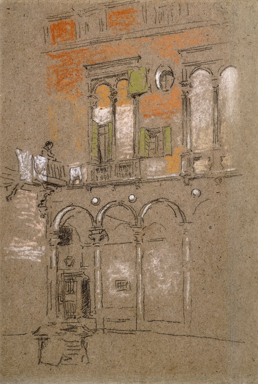 En venetiansk innergård, av James Abbott McNeill Whistler