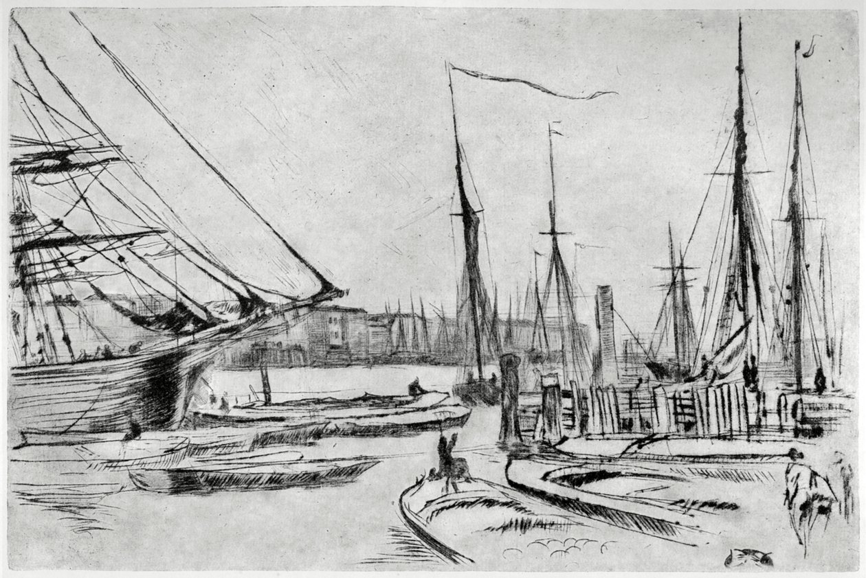 En skiss från Billingsgate, 1800-talet 1904. av James Abbott McNeill Whistler