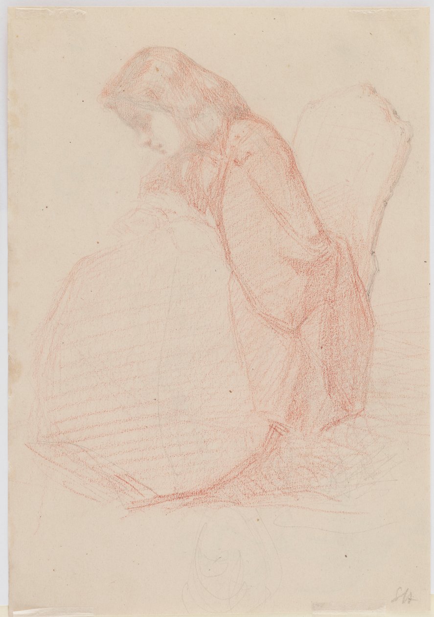 En tvåsidig teckning av Fumette och dansande clowner, 1855-1859. av James Abbott McNeill Whistler