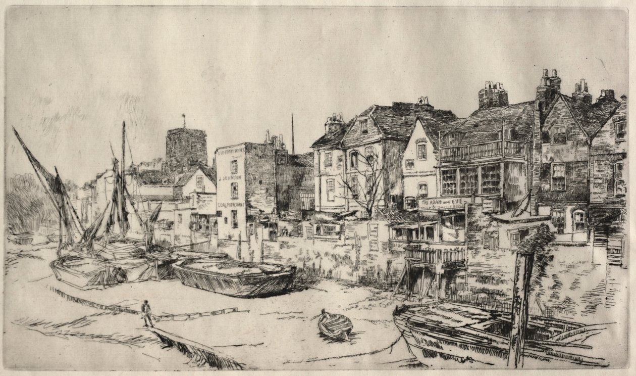 Adam and Eve Tavern, Old Chelsea. av James Abbott McNeill Whistler