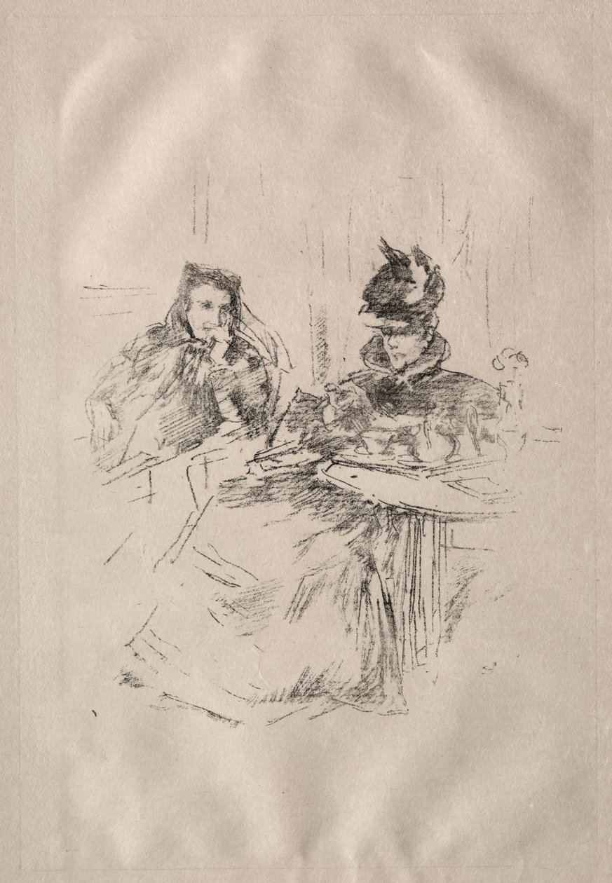 Afternoon Tea, Mrs Phillips och Mrs Charles Whibley. av James Abbott McNeill Whistler