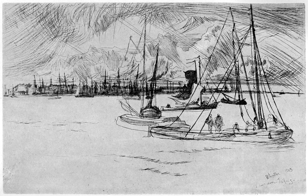 Amsterdam, 1800-talet 1904. av James Abbott McNeill Whistler