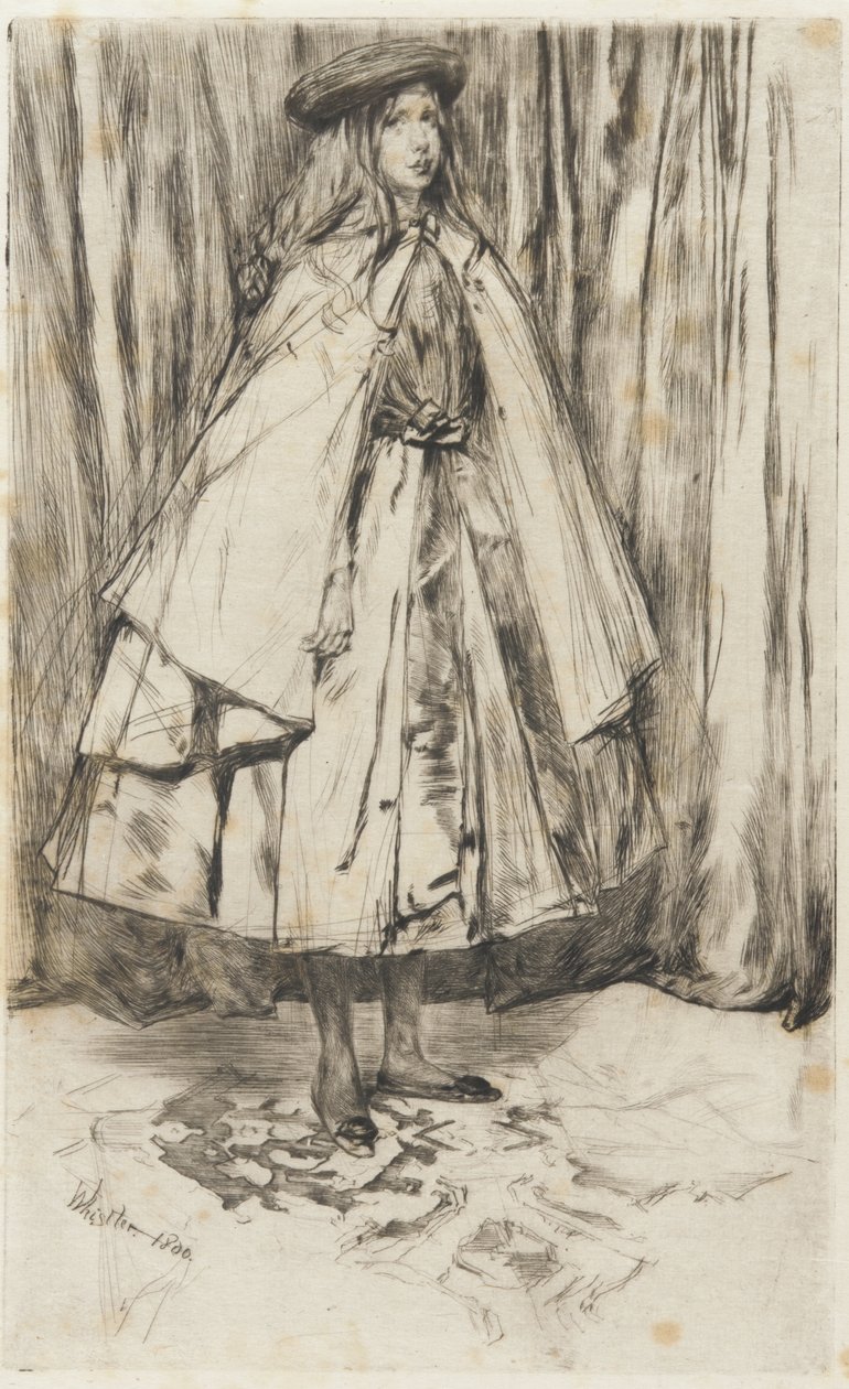 Annie Haden, 1860 (torrnål på papper) av James Abbott McNeill Whistler