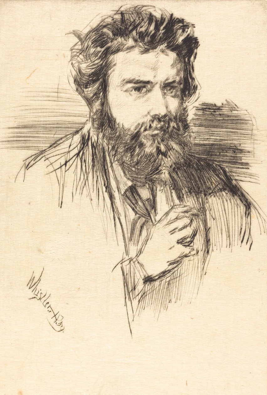 Astruc, en litterär man, 1859. av James Abbott McNeill Whistler