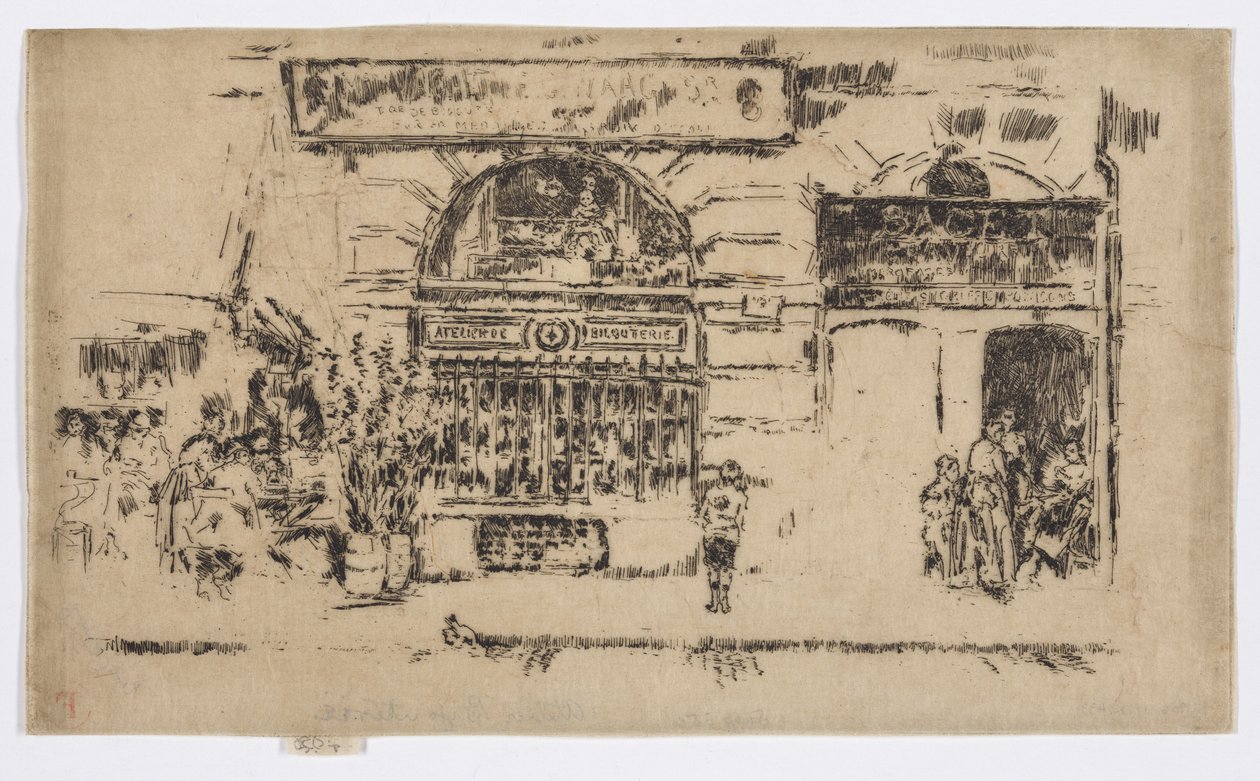 Atelier de Bijouterie, ca 1892-93 (etsning; bläck på papper) av James Abbott McNeill Whistler