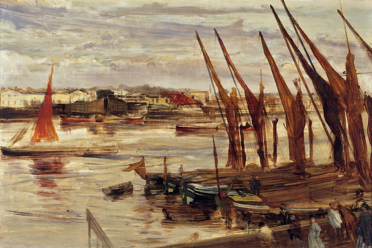 Battersea Reach, ca 1863 av James Abbott McNeill Whistler