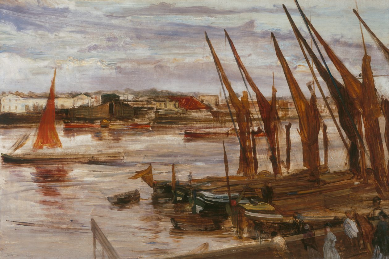 Battersea Reach, c. 1863. av James Abbott McNeill Whistler