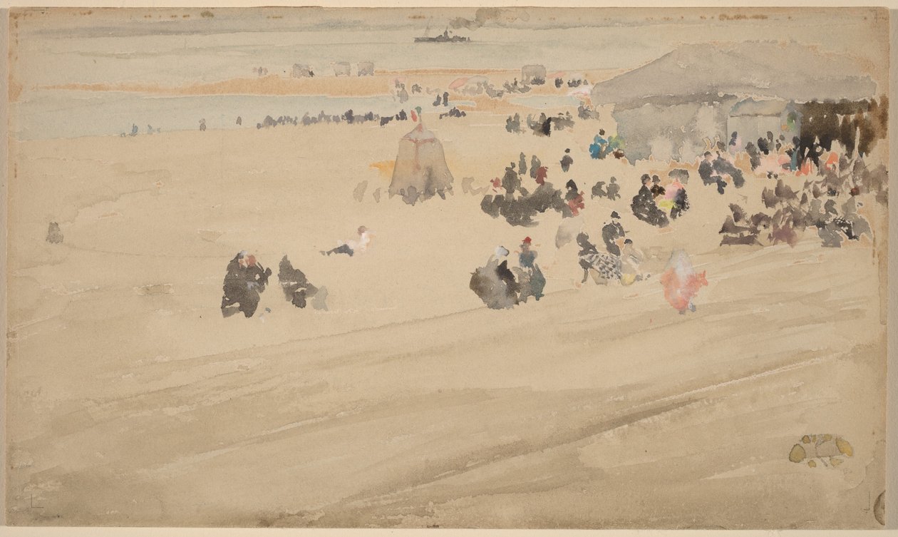 Strandscen, troligen 1885 (akvarell) av James Abbott McNeill Whistler